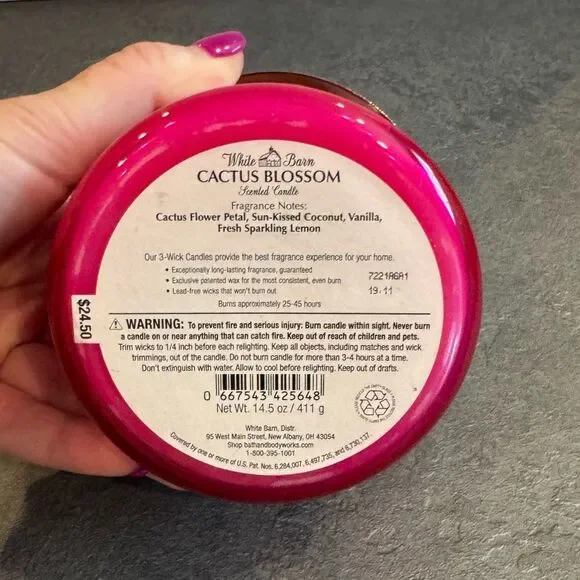 NEW Bath & Body Works 3 Wick
CACTUS BLOSSOM
Scented Candle - Picture 3 of 3